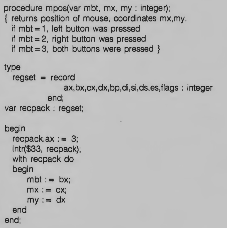 Implementation of Mpos from the Byte article